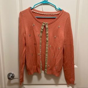 Orange cute women cardigan